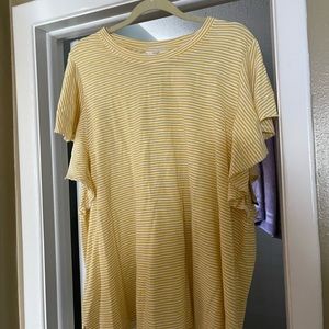 Terra & Sky Ruffle sleeve Tee